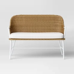 Lenwood Steel Outdoor Patio Garden Bench Brown - Threshold™ Designed With Studio McGee