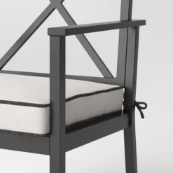 2pc Searsburg Aluminum Outdoor Patio Dining Chairs Arm Chairs Black - Threshold™ -Home Living GUEST b55b6a13 2bb5 4c95 a602 021a74e120c6