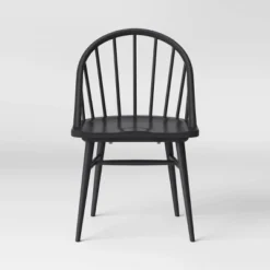 2pk Adwolf Rounded Spindle Dining Chairs Black - Threshold™ -Home Living GUEST b73366f6 2ccc 4621 929a 1dd8fc28ea92