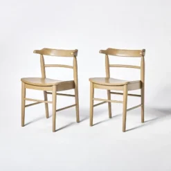 2pk Kaysville Curved Back Wood Dining Chair - Threshold™ Designed With Studio McGee -Home Living GUEST b8859535 25d6 44f9 9ed4 882e7bed9037