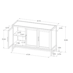 Warwick 3 Door Accent TV Stand For TVs Up To 59" - Threshold™ 21 Warwick 3 Door Accent TV Stand For TVs Up To 59" - Threshold™ -Home Living GUEST ba5cd40d 7348 4de0 bac8 5ec1775d8cb4