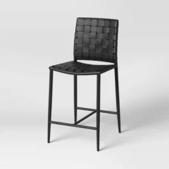 Wellfleet Woven Faux Leather Metal Base Counter Height Barstool - Threshold™ 15 Wellfleet Woven Faux Leather Metal Base Counter Height Barstool - Threshold™ -Home Living GUEST bb9a059a 91e7 41e3 a71d 7a17b5f1faca