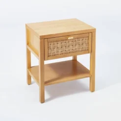 Palmdale Nightstand Woven 1 Drawer Natural - Threshold™ Designed With Studio McGee -Home Living GUEST bbb49228 452f 4381 a61b dec8d16091c0