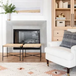 Mercer Rolled Upholstered Arm Chair With Casters Cream - Threshold™ Designed With Studio McGee -Home Living GUEST be1aa92d 6ac8 473c 8b68 f0924c85a000