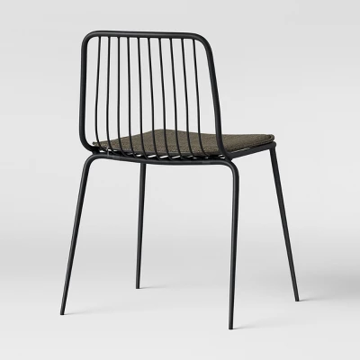 Set Of 2 Sodra Rounded Seat Wire Dining Chair Black - Threshold™ 4 Set Of 2 Sodra Rounded Seat Wire Dining Chair Black - Threshold™ - Image 4