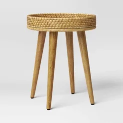 Round Natural Woven Accent Table - Threshold™ -Home Living GUEST c12f9529 a00e 4be5 abf1 a95f146a8a92