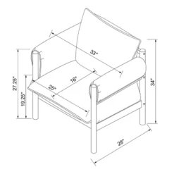 Arbon Wood Dowel Accent Chair With Cushion Arms - Threshold™ Designed With Studio McGee -Home Living GUEST c429d501 6755 4c8a 864f afd6717b29db