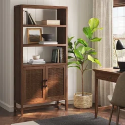 New Release 15 70.5" Warwick Storage Bookcase Brown - Threshold™