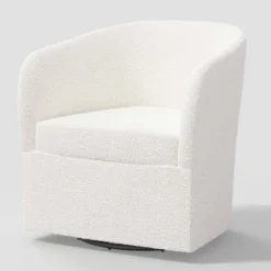 Rhea Swivel Chair In Boucle - Threshold™ -Home Living GUEST c77e428b 763c 4dc0 aec6 063d606ae852