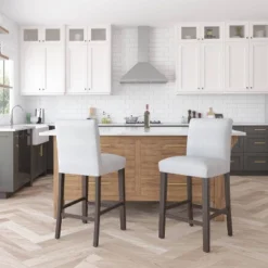 30" Velvet Parsons Barstool Wood - Threshold™ -Home Living GUEST c793b497 cc23 4648 b1ae 8f17d61fb5d4