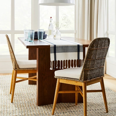 Juniper Woven Dining Chair With Cushion Natural - Threshold™ Designed With Studio McGee 1 Juniper Woven Dining Chair With Cushion Natural - Threshold™ Designed With Studio McGee
