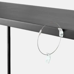 Metal And Rush Weave Top Console Table Black - Threshold™ Designed With Studio McGee: Mahogany Frame, Square Entryway Table -Home Living GUEST c8e6a554 484f 41f0 96f9 94f30e84c876