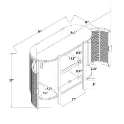 Portola Hills Caned Door Console With Shelves - Threshold™ Designed With Studio McGee -Home Living GUEST ca010533 3434 4baa 9362 bdbf17be2193