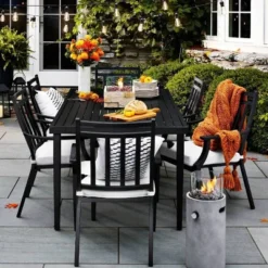 Fairmont Rectangle Steel Patio Dining Table, Outdoor Furniture - Black - Threshold™ 14 Fairmont Rectangle Steel Patio Dining Table, Outdoor Furniture - Black - Threshold™ -Home Living GUEST cc103f92 5bc1 4c8b bbcb d72cc712cef0