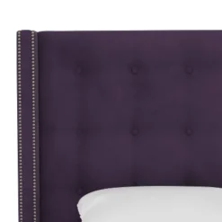 Nail Button Tufted Wingback Velvet Bed - Skyline Furniture -Home Living GUEST cd07f43e df25 4aae 89cb 6cb8f2427951