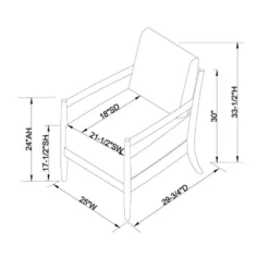 Park Valley Ladder Back Wood Arm Accent Chair - Threshold™ Designed With Studio McGee -Home Living GUEST ce32bc3c bd47 42a8 bac8 4fae9f0aa812
