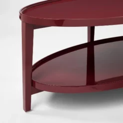Coffee Table Lacquer Finish Dark Red - Threshold™ Designed With Studio McGee -Home Living GUEST ce670419 8099 4ba8 ac11 cfda965fcab5