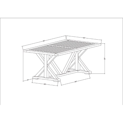 Morie Farmhouse Wood Rectangle Dining Table - Brown - Threshold™ 3 Morie Farmhouse Wood Rectangle Dining Table - Brown - Threshold™ - Image 3