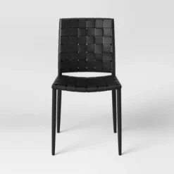 Wellfleet Woven Leather Metal Base Dining Chair - Threshold™ -Home Living GUEST d277a128 5ebe 419f 8c46 04f8da2a89bf