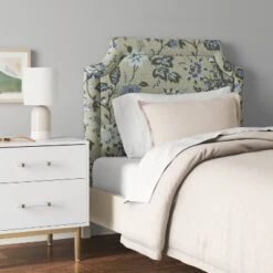 Twin Charlie Notched Border Stick-on-the-Wall Dorm Headboard USB - Threshold™