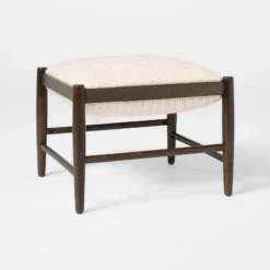 Wood Frame Pillow Top Ottoman Cream - Threshold™ With Studio McGee