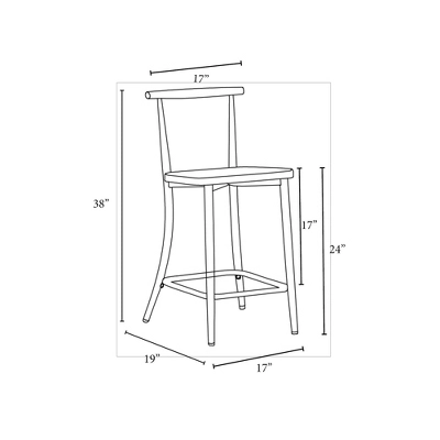 Northwood Metal Cafe Counter Height Barstool Black - Threshold™ Designed With Studio McGee 6 Northwood Metal Cafe Counter Height Barstool Black - Threshold™ Designed With Studio McGee - Image 6