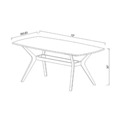 72" Emmond Mid-Century Modern Dining Table White/Brown - Threshold™ -Home Living GUEST e05b55be de65 49d9 89fd a74263628b9a