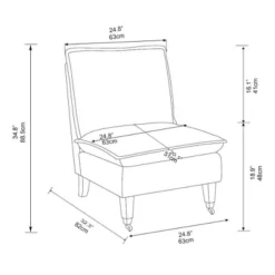 Talbert Pillow Top Slipper Chair With Casters - Threshold™ Designed With Studio McGee -Home Living GUEST e0bab953 1f7d 4f4e 8ce3 e3efe8d56101