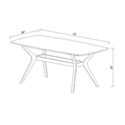 72" Emmond Mid-Century Modern Dining Table White/Brown - Threshold™ -Home Living GUEST e1424134 0b89 41ec b44c 758c24e09edc
