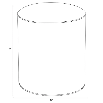 Contrast Welt Drum Ottoman In Velvet - Threshold™ 3 Contrast Welt Drum Ottoman In Velvet - Threshold™ - Image 3