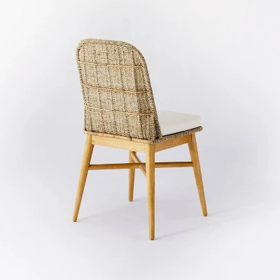 Juniper Woven Dining Chair With Cushion Natural - Threshold™ Designed With Studio McGee 3 Juniper Woven Dining Chair With Cushion Natural - Threshold™ Designed With Studio McGee - Image 3