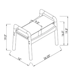 Northlake Dowel Frame Sling Ottoman Cream - Threshold™ -Home Living GUEST e908b38f 85c6 4794 b268 8c8c3a782b54