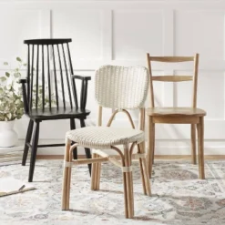Canton Rattan And Woven Dining Chair White - Threshold™ -Home Living GUEST ede753e1 6667 4c1f abc9 2409d3e550ad