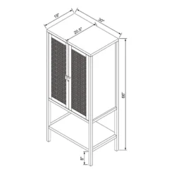 66" East Bluff Woven Cabinet Black - Threshold™ Designed With Studio McGee -Home Living GUEST f0f96919 4336 4aac bf37 3083b43583f1