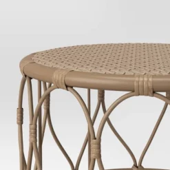 Britanna Patio Accent Table, Outdoor Furniture Natural - Threshold™ -Home Living GUEST f133a004 3f04 4117 998d f19207090d43