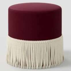 Fringe Drum Ottoman In Velvet - Threshold™ -Home Living GUEST f41a4356 c83c 4d37 bc69 be6a50d52559