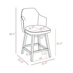 Kinston Swivel Curved Back Upholstered Counter Height Barstool - Threshold™ -Home Living GUEST f6337fc0 e348 447d 9f0e eeca9263a691