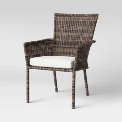 Monroe 2pk Patio Stack Dining Chairs Linen - Threshold™ -Home Living GUEST f6ba490d 602e 4484 bada 1ff13d1781bf