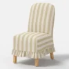 Rounded Back Slipcovered Dining Chair With Ruffle - Threshold™