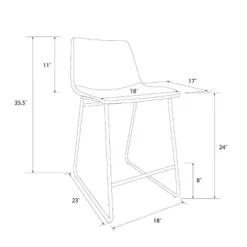 Bowden Faux Leather Counter Height Barstool - Threshold™ -Home Living GUEST fc17995b 497f 4a5a 958c c9c8bb9e68cc