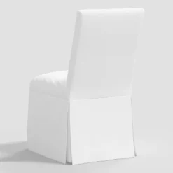 Samy Skirted Slipcover Dining Chair Twill White - Threshold™ -Home Living GUEST fc284e5f 3d25 4ea3 bd44 ca349bd81099