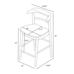 Kaysville Curved Back Wood Counter Height Barstool - Threshold™ Designed With Studio McGee -Home Living GUEST fd10f3f7 c840 492c 99c3 22fe1ea36f2d