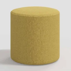 Round Thalia Ottoman In Textured Linen - Threshold™ -Home Living GUEST ff81f417 5ad8 4545 a9ab 177be8f69fcc